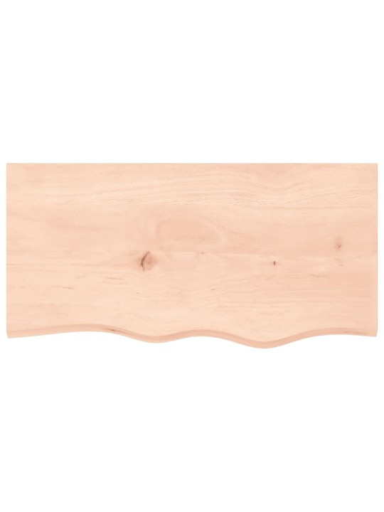 Stolní deska 80x40x(2-4) cm neošetřený masivní dubové dřevo