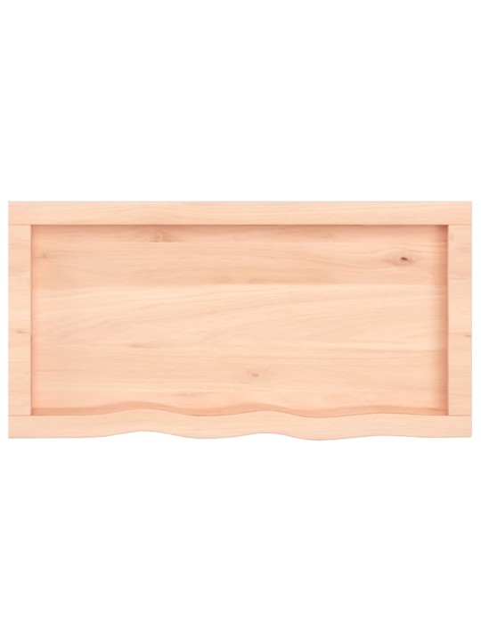 Stolní deska 80x40x(2-4) cm neošetřený masivní dubové dřevo