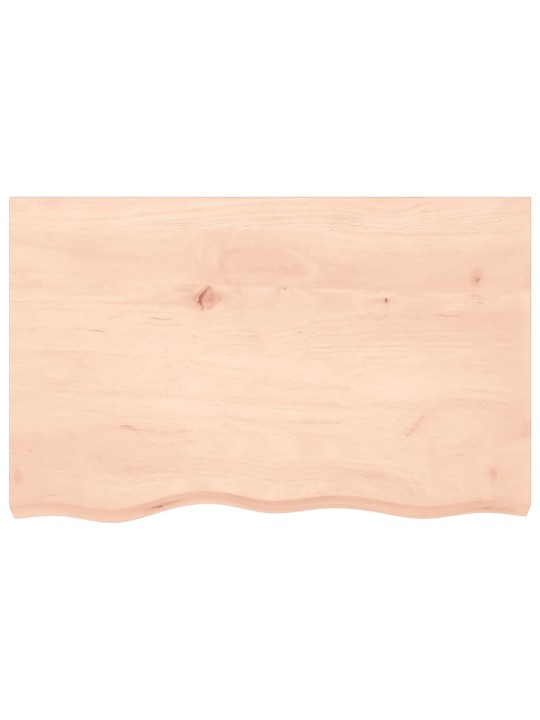 Stolní deska 80 x 50 x 2 cm neošetřené masivní dubové dřevo