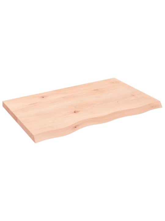 Stolní deska 80x50x(2-4) cm neošetřený masivní dubové dřevo