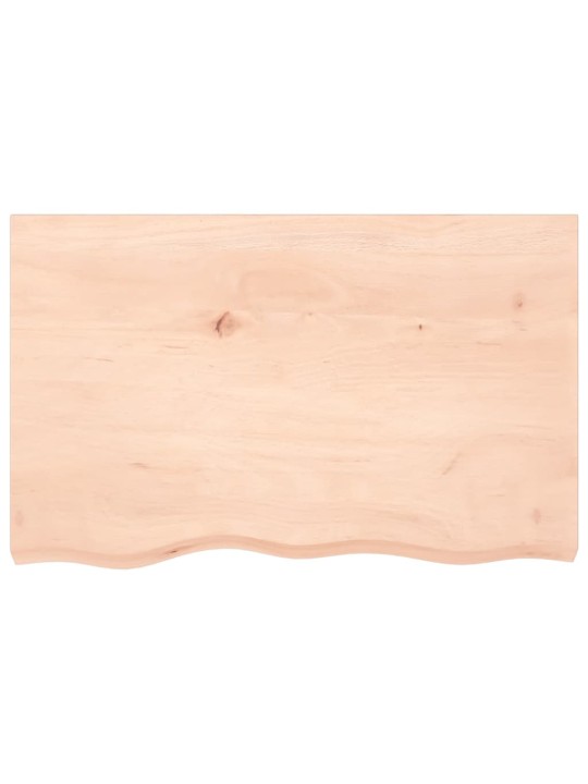Stolní deska 80x50x(2-6) cm neošetřený masivní dubové dřevo