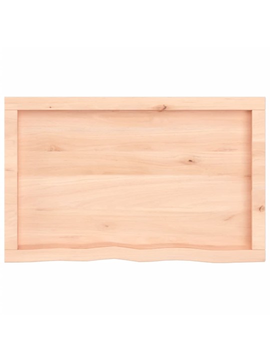 Stolní deska 80x50x(2-6) cm neošetřený masivní dubové dřevo