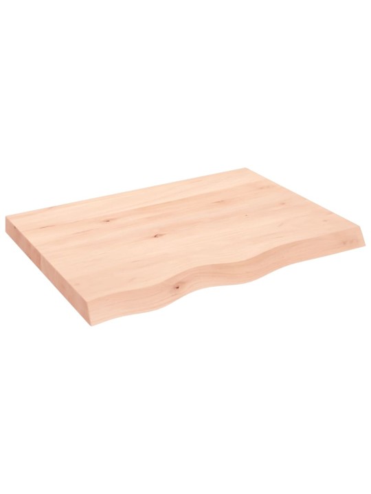 Stolní deska 80x60x(2-6) cm neošetřený masivní dubové dřevo