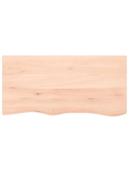 Stolní deska 100 x 50 x 2 cm neošetřené masivní dubové dřevo