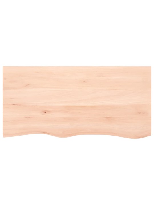 Stolní deska 100x50x(2-4) cm neošetřený masivní dubové dřevo
