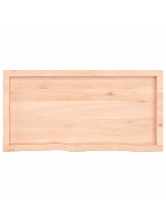 Stolní deska 100x50x(2-6) cm neošetřený masivní dubové dřevo