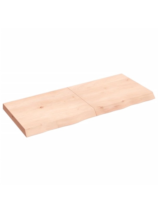 Stolní deska 120x50x(2-6) cm neošetřený masivní dubové dřevo