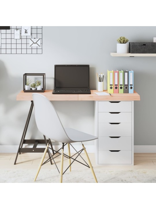 Stolní deska 120x50x(2-6) cm neošetřený masivní dubové dřevo