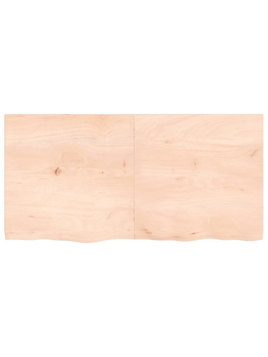 Stolní deska 120x60x(2-4) cm neošetřený masivní dubové dřevo