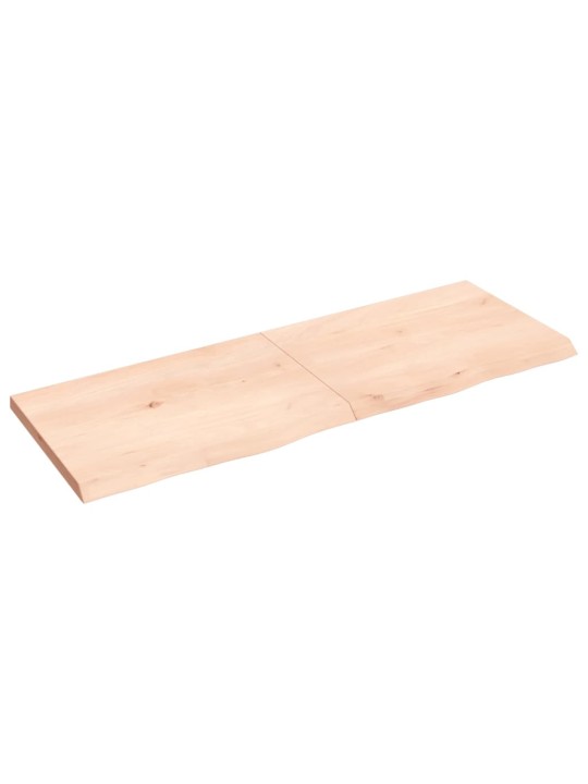 Stolní deska 140x50x(2-4) cm neošetřený masivní dubové dřevo