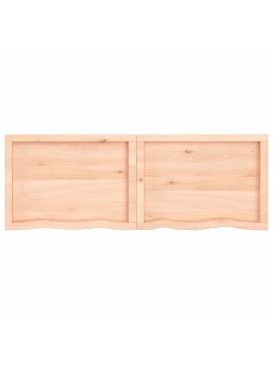 Stolní deska 140x50x(2-4) cm neošetřený masivní dubové dřevo