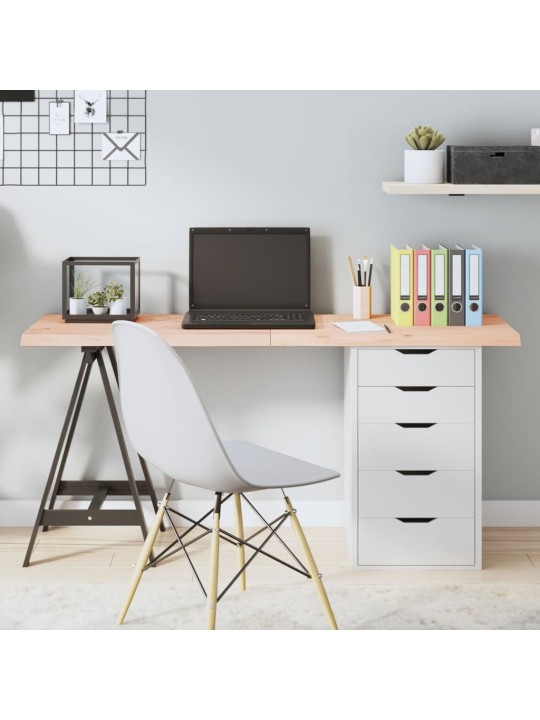 Stolní deska 140x50x(2-4) cm neošetřený masivní dubové dřevo