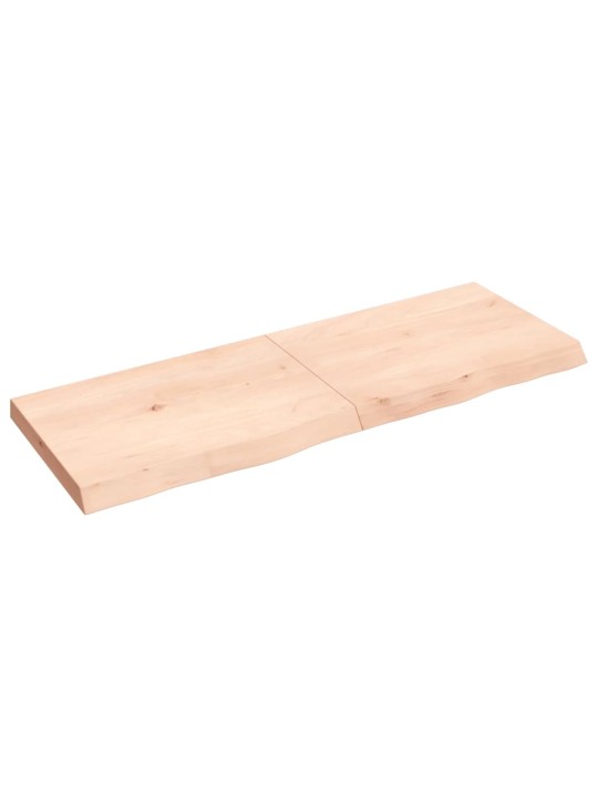 Stolní deska 140x50x(2-6) cm neošetřený masivní dubové dřevo