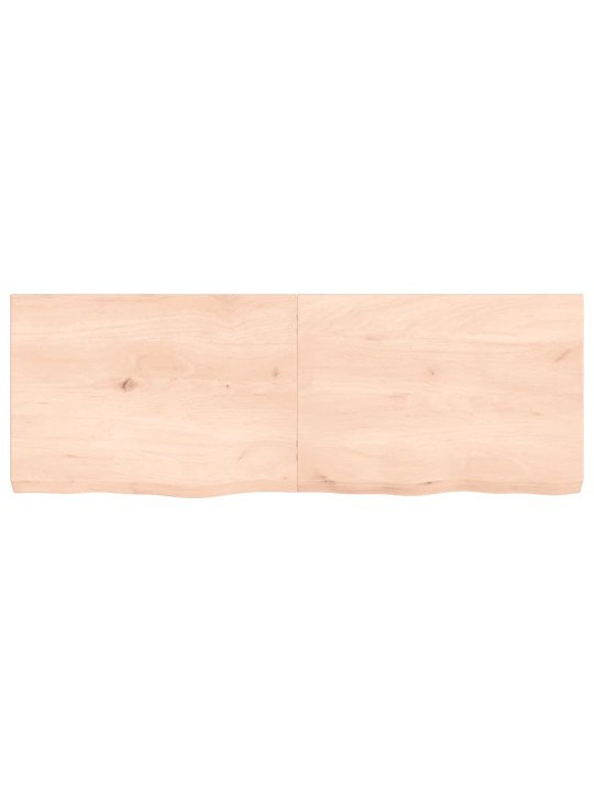 Stolní deska 140x50x(2-6) cm neošetřený masivní dubové dřevo
