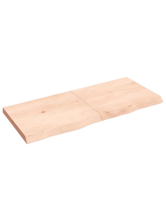 Stolní deska 140x60x(2-6) cm neošetřený masivní dubové dřevo
