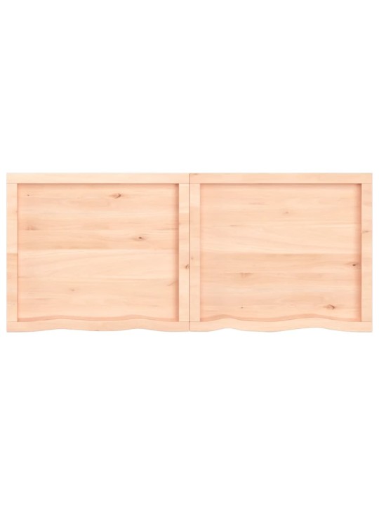 Stolní deska 140x60x(2-6) cm neošetřený masivní dubové dřevo