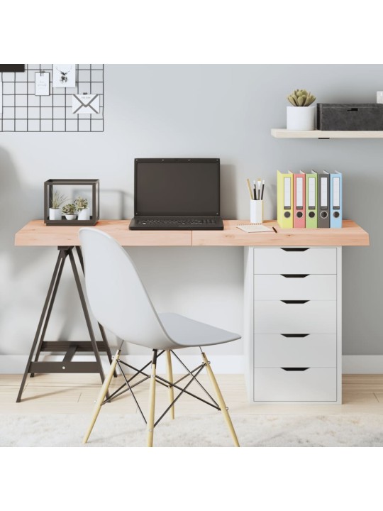Stolní deska 140x60x(2-6) cm neošetřený masivní dubové dřevo
