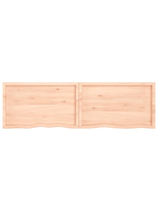 Stolní deska 200x60x(2-4) cm neošetřený masivní dubové dřevo