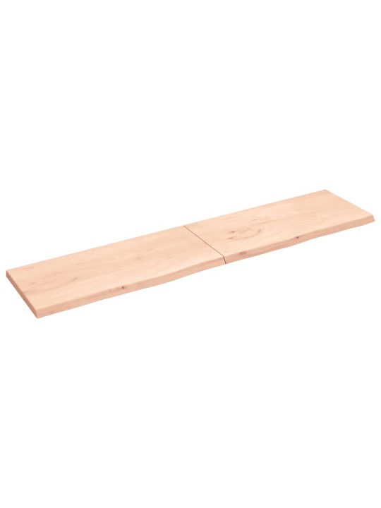 Stolní deska 220x50x(2-4) cm neošetřený masivní dubové dřevo