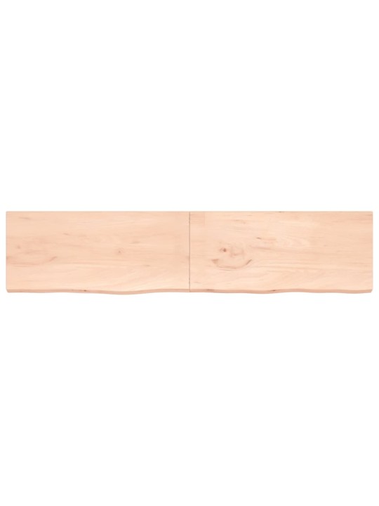 Stolní deska 220x50x(2-4) cm neošetřený masivní dubové dřevo