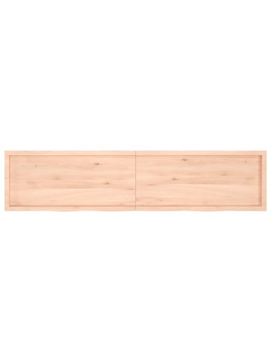 Stolní deska 220x50x(2-4) cm neošetřený masivní dubové dřevo