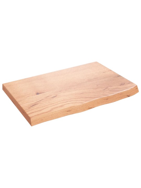 Stolní deska světle hnědá 60x40x(2-4)cm ošetřený masivní dub