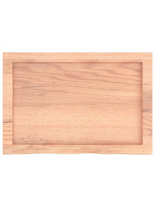 Stolní deska světle hnědá 60x40x(2-6)cm ošetřený masivní dub