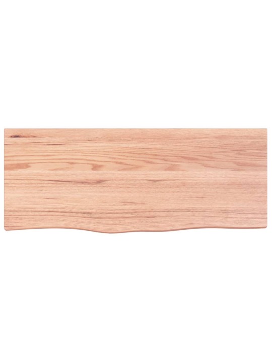 Stolní deska světle hnědá 100 x 40 x 2 cm ošetřený masivní dub