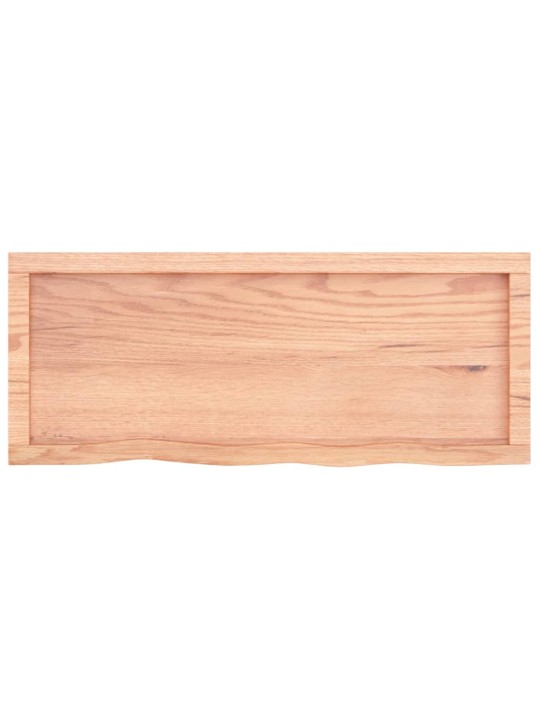 Stolní deska světle hnědá 100x40x(2-4)cm ošetřený masivní dub