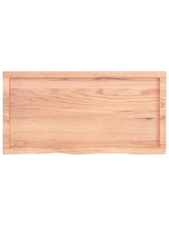 Stolní deska světle hnědá 100x50x(2-6)cm ošetřený masivní dub