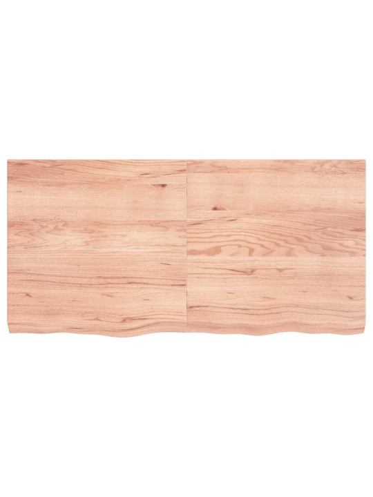 Stolní deska světle hnědá 120x60x(2-6)cm ošetřený masivní dub