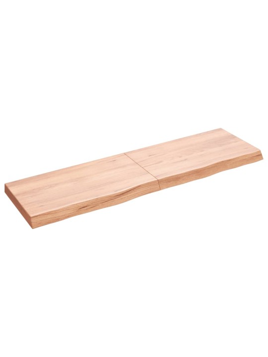 Stolní deska světle hnědá 140x40x(2-6)cm ošetřený masivní dub