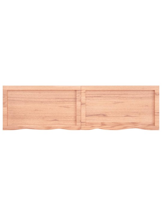 Stolní deska světle hnědá 140x40x(2-6)cm ošetřený masivní dub