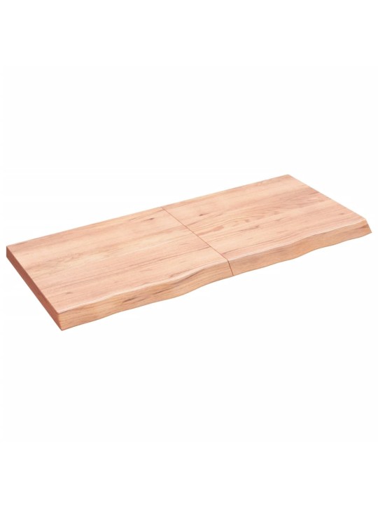 Stolní deska světle hnědá 140x60x(2-6)cm ošetřený masivní dub