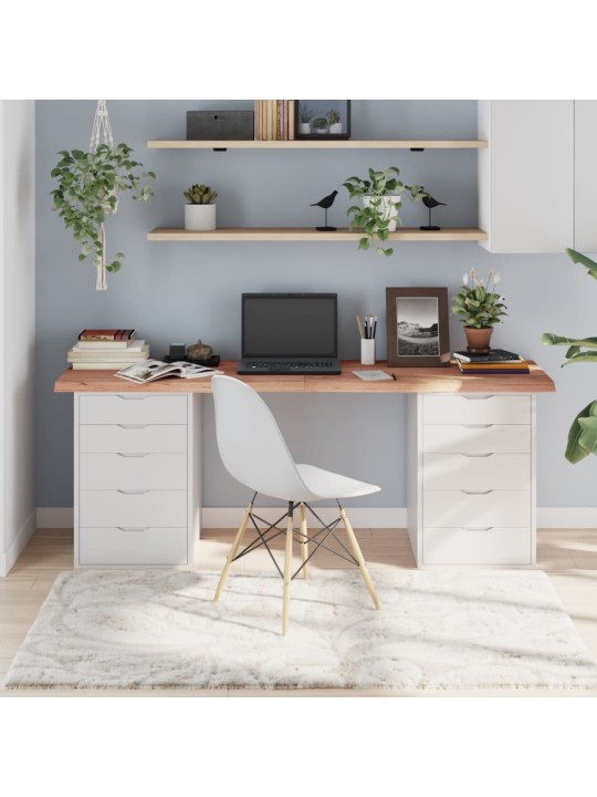 Stolní deska světle hnědá 180x60x(2-4)cm ošetřený masivní dub