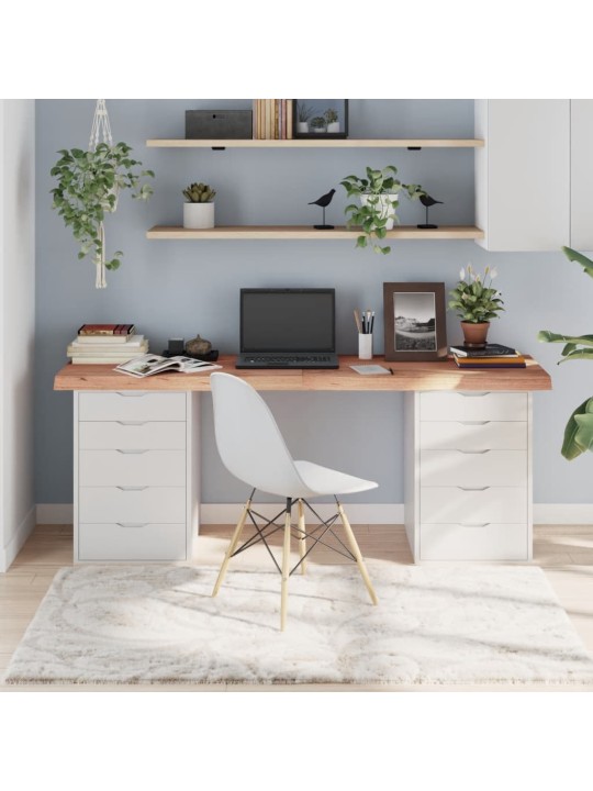 Stolní deska světle hnědá 180x60x(2-6)cm ošetřený masivní dub