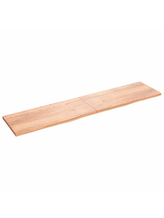 Stolní deska světle hnědá 220x50x(2-4)cm ošetřený masivní dub