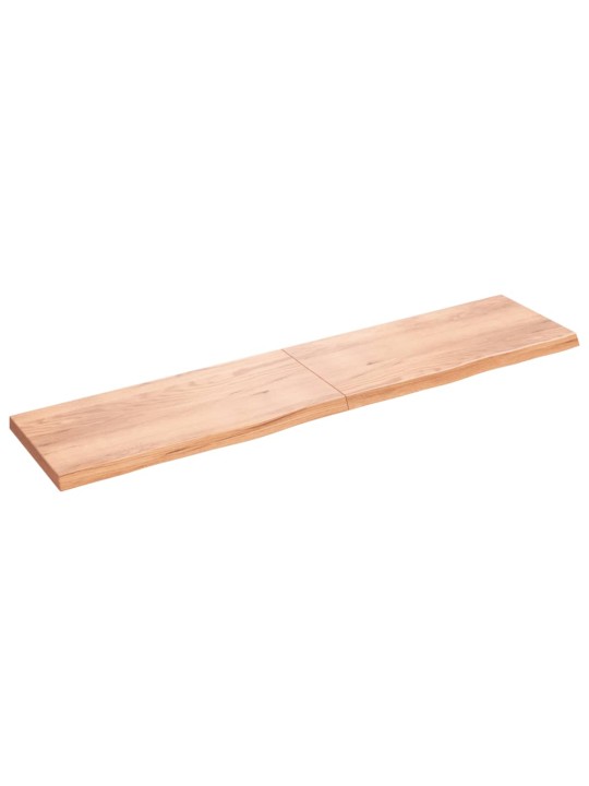 Stolní deska světle hnědá 220x50x(2-6)cm ošetřený masivní dub