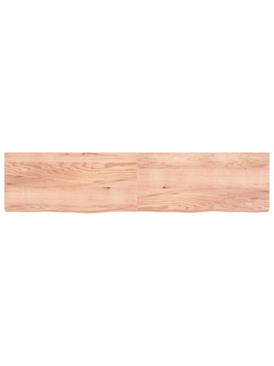 Stolní deska světle hnědá 220x50x(2-6)cm ošetřený masivní dub