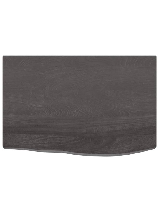 Stolní deska tmavě hnědá 60x40x(2-4)cm ošetřený masivní dub