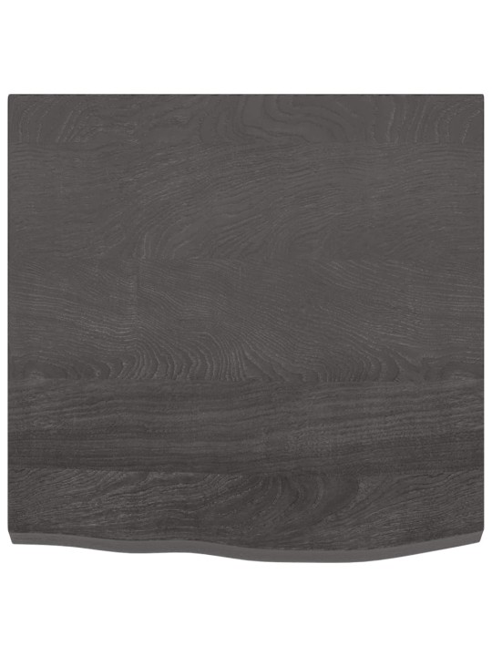 Stolní deska tmavě hnědá 60x60x(2-4)cm ošetřený masivní dub