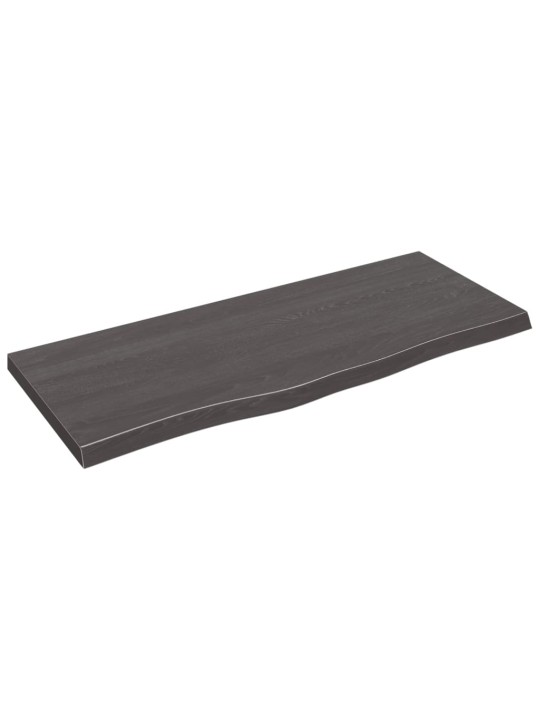 Stolní deska tmavě hnědá 100x40x(2-4)cm ošetřený masivní dub