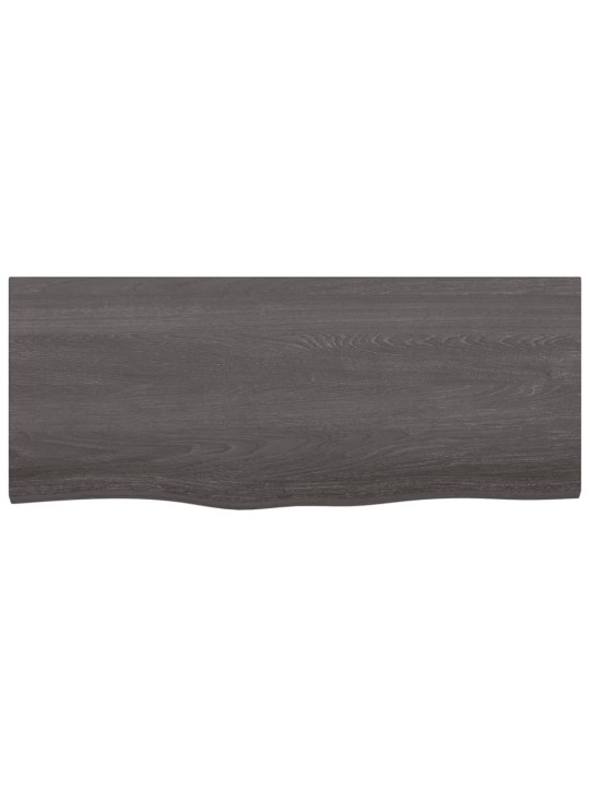 Stolní deska tmavě hnědá 100x40x(2-4)cm ošetřený masivní dub