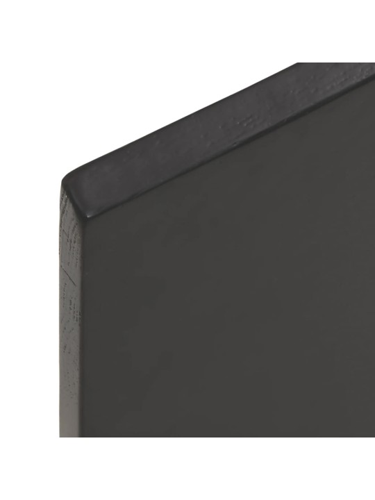Stolní deska tmavě hnědá 100 x 50 x 2 cm ošetřený masivní dub