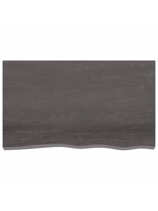 Stolní deska tmavě hnědá 100x60x(2-4)cm ošetřený masivní dub