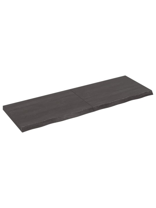 Stolní deska tmavě hnědá 120x40x(2-4)cm ošetřený masivní dub