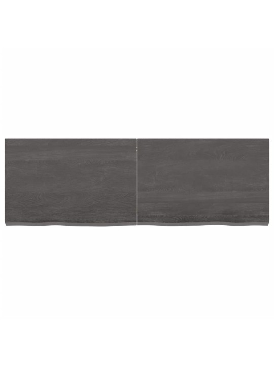 Stolní deska tmavě hnědá 120x40x(2-4)cm ošetřený masivní dub