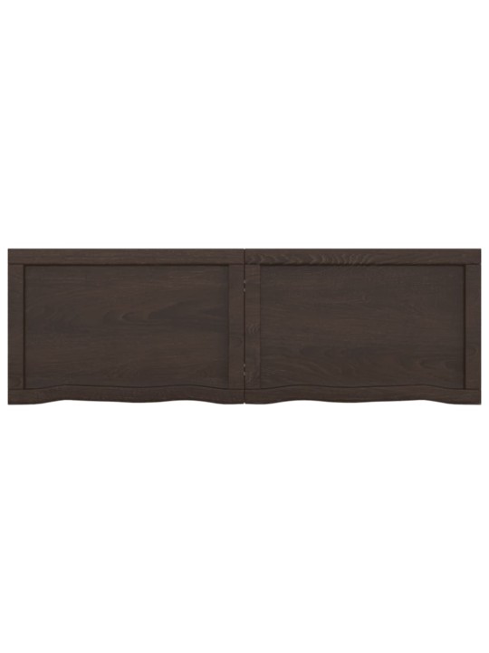 Stolní deska tmavě hnědá 120x40x(2-4)cm ošetřený masivní dub