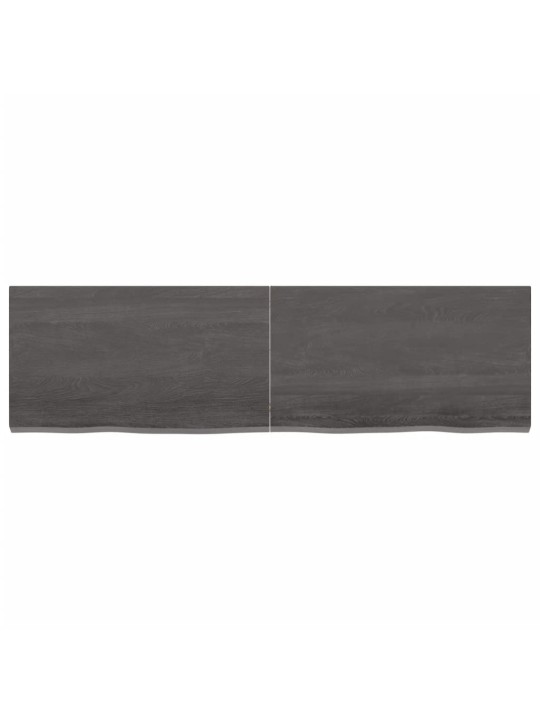 Stolní deska tmavě hnědá 140x40x(2-4)cm ošetřený masivní dub
