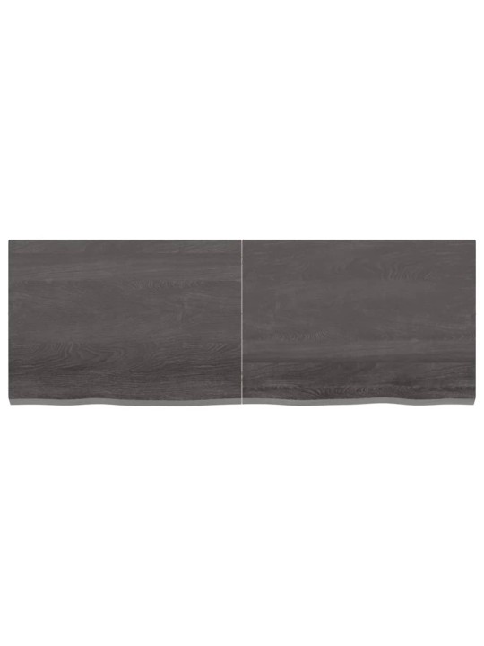 Stolní deska tmavě hnědá 140x50x(2-4)cm ošetřený masivní dub